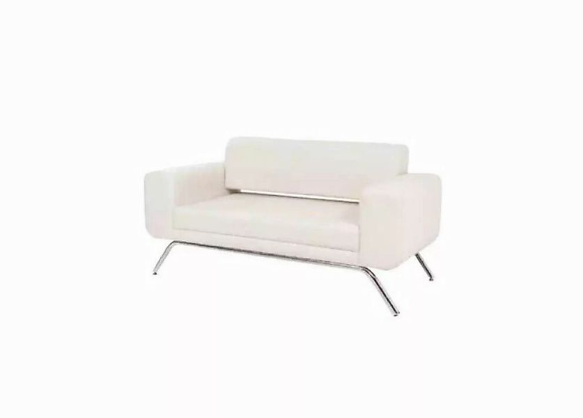 JVmoebel Sofa Weißer Luxus Zweisitzer Luxus Couch Textil Stoff Büroeinricht günstig online kaufen