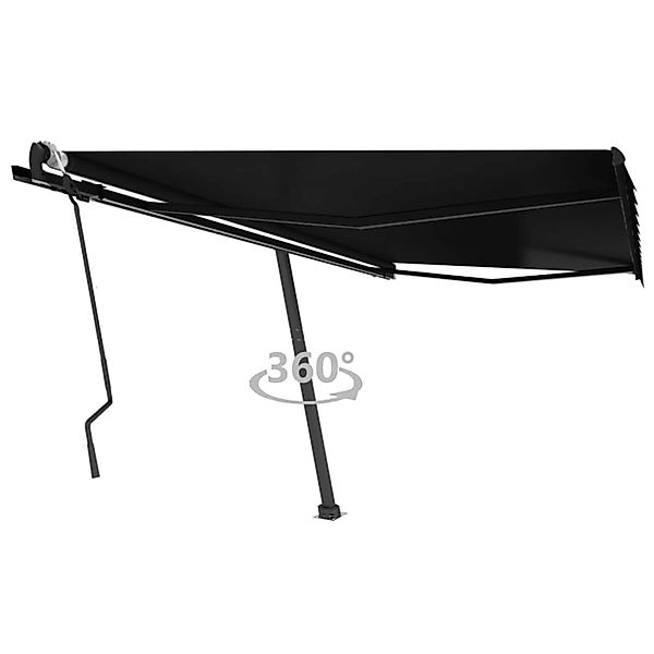 furnicato Standmarkise Manuell Einziehbar 400x300 cm Anthrazit günstig online kaufen