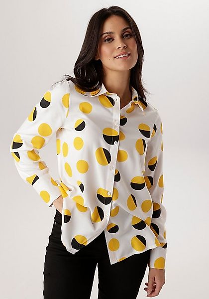 Aniston SELECTED Hemdbluse im trendigen und farbharmonischen Kreisverlauf - günstig online kaufen