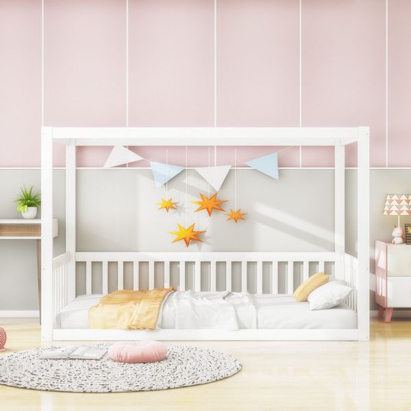 Flieks Kinderbett, Einzelbett Bodenbett 90x200cm ohne günstig online kaufen