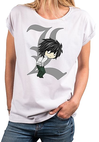 MAKAYA T-Shirt Damen Kurzarm Aufdruck Death günstig online kaufen