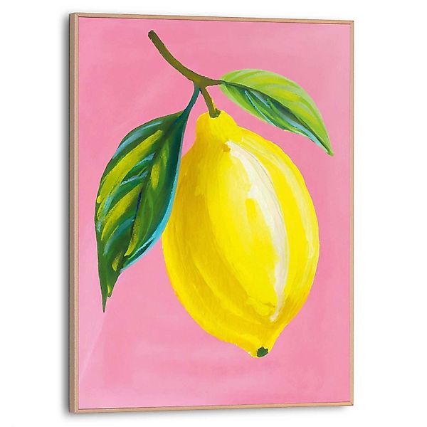 Reinders Gerahmtes Bild Juicy Lemon für Küche 40 cm x 30 cm Gelb günstig online kaufen