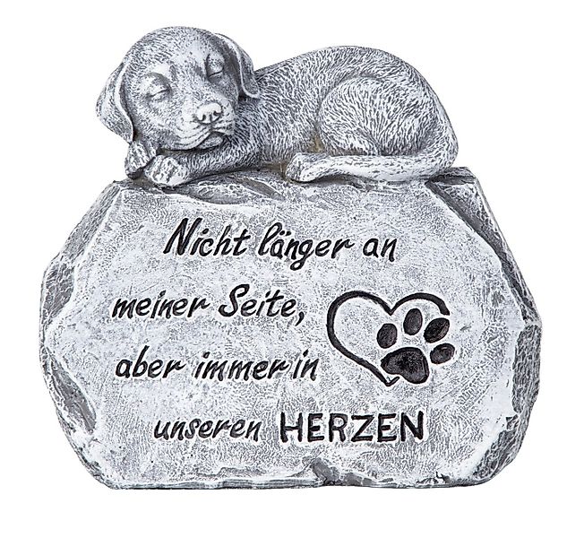 Mel-O-Design Gartenfigur Grabschmuck Gedenkfigur für Hunde, liebevolles And günstig online kaufen