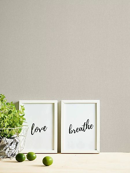 Bricoflor Vlies Unitapete in Hellgrau Beige Schlichte Graue Tapete in Texti günstig online kaufen
