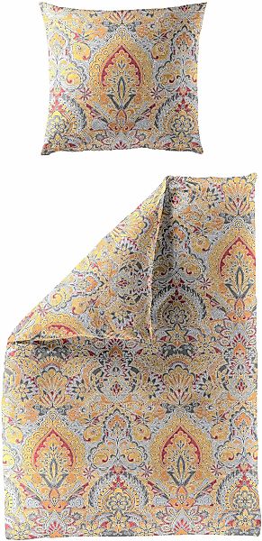 BIERBAUM Bettwäsche "Lotte" 2 Stk. Mako-Satin, 100 % Baumwolle, mit Ornamen günstig online kaufen