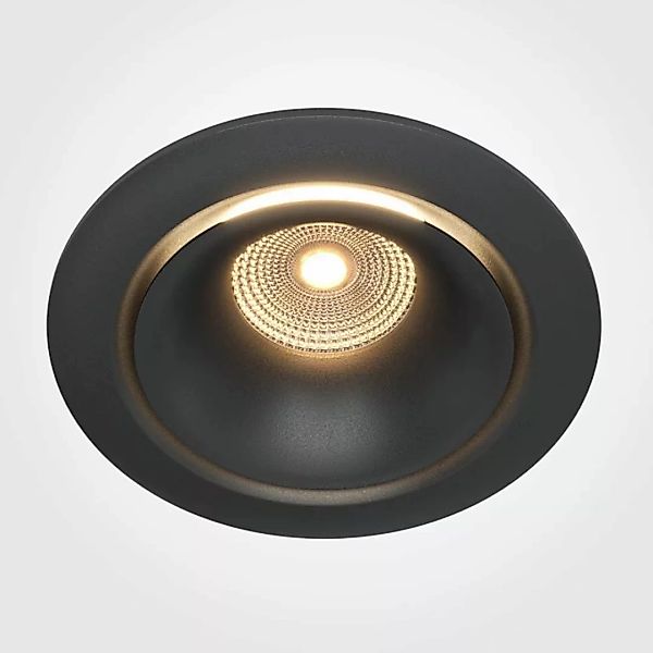 LED Deckeneinbaustrahler Yin in Schwarz 12W 790lm 3000K günstig online kaufen