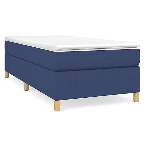 vidaXL Boxspringbett Blau 100x200 cm Stoff1347647 günstig online kaufen