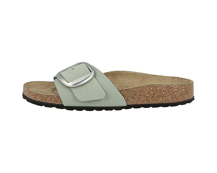 Birkenstock Madrid Big Buckle Nubukleder schmal Damen Pantolette Hausschuhe günstig online kaufen
