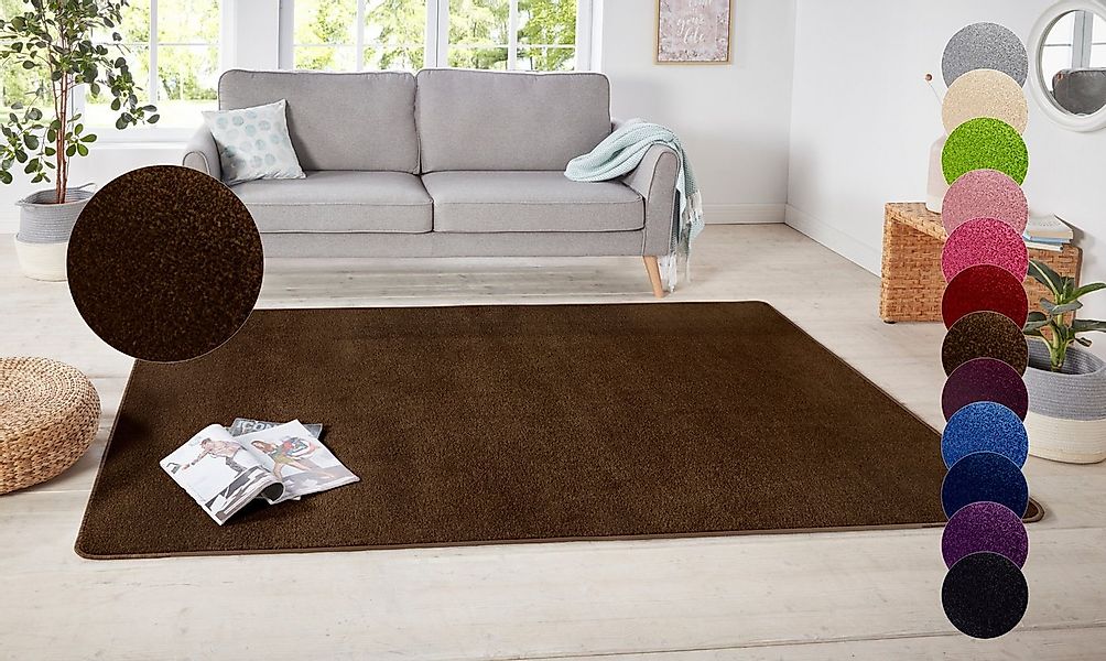HANSE Home Teppich Shashi, rechteckig, Höhe: 8,5 mm, Kurzflor, Unifarben, L günstig online kaufen