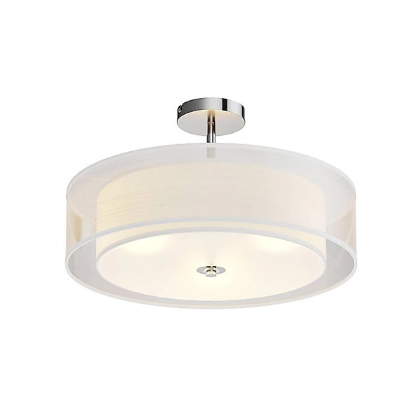 Lindby Deckenlampe Pikka 9620169 Modern in Weiß aus Textil 3-flammig E27 Wo günstig online kaufen