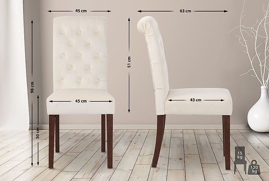 CLP Esszimmerstuhl LISBURN (2er Set), mit günstig online kaufen