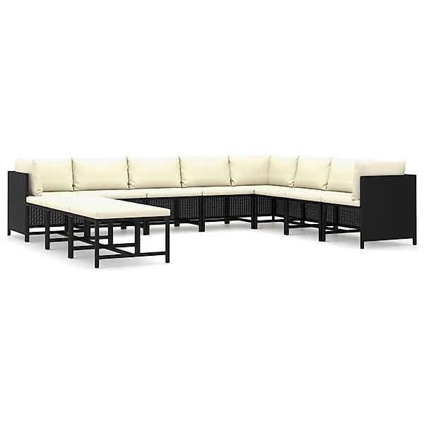 vidaXL Gartenlounge-Set 11-tlg. Garten-Lounge-Set mit Kissen günstig online kaufen