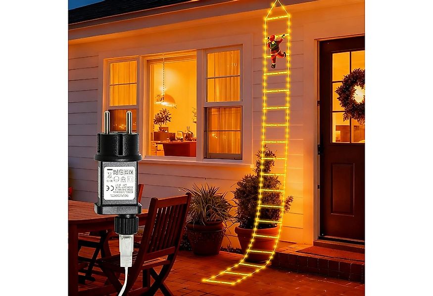 kisidus LED-Lichterkette LED Weihnachtsmann Leiter Lichterkette, 3M Weihnac günstig online kaufen