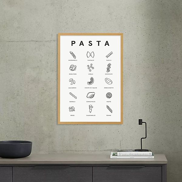 Violet Studio 'Pasta Guide' gerahmter Kunstdruck (A3) - MADE.com günstig online kaufen