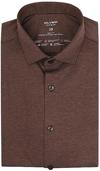 OLYMP Hemd Level 5 24/Seven Melange Braun - Größe 39 günstig online kaufen