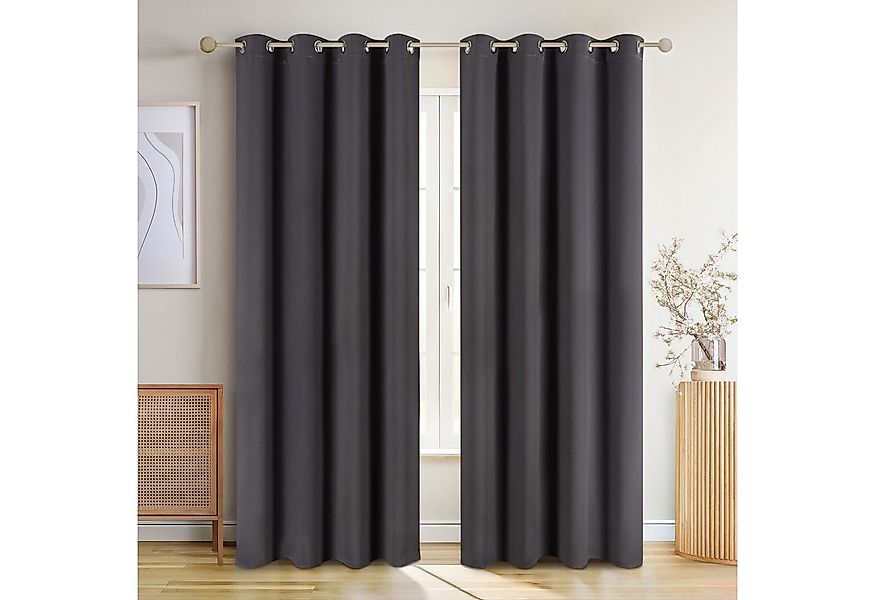 Blumtal Verdunkelungsvorhang 2er-Set Gardinen Wärmeisolierend Blickdicht (2 günstig online kaufen