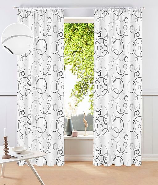 Bruno Banani Gardine Maze, Kräuselband (1 günstig online kaufen