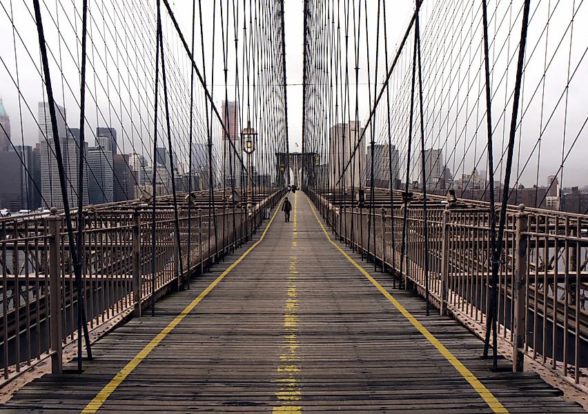 Papermoon Fototapete "Brookly Bridge" glatt günstig online kaufen