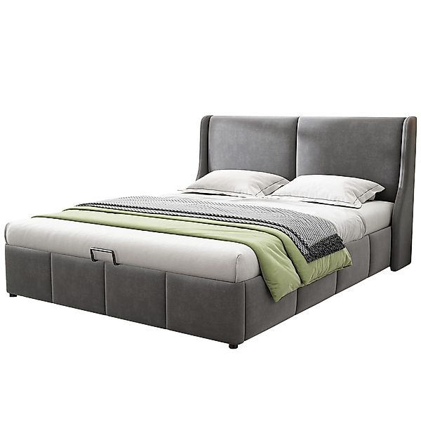 Flieks Polsterbett, Samt Hydraulisches Funktionsbett Doppelbett günstig online kaufen