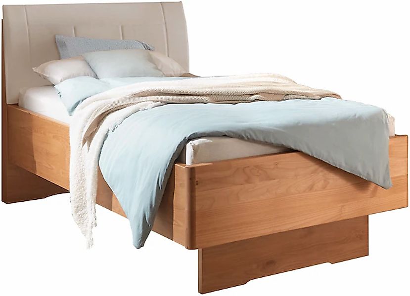 WIEMANN Holzbett »Cardiff, Bettgestell, Bettrahmen, teilmassiv, mit Polster günstig online kaufen
