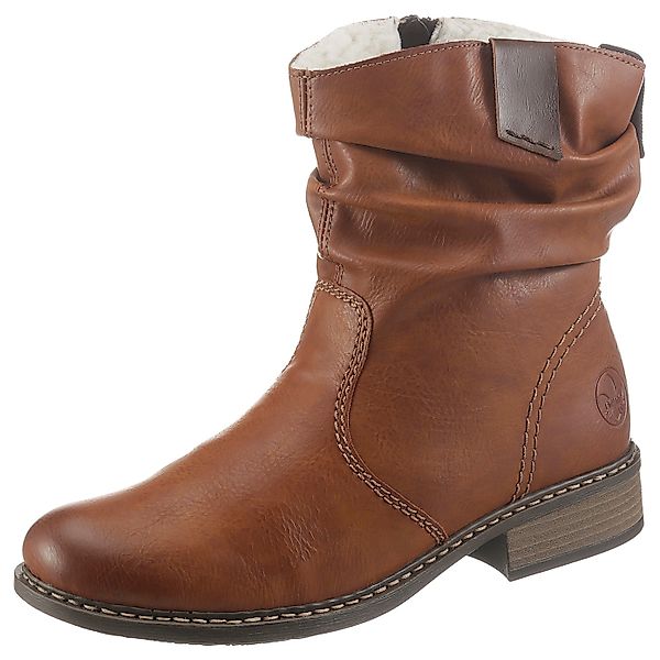 Rieker Winterboots, Winterstiefelette, Blockabsatz, Warmfutter, geraffter günstig online kaufen
