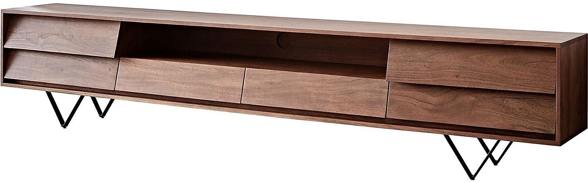 DELIFE Lowboard Eloi, Akazie Braun 240x35 günstig online kaufen