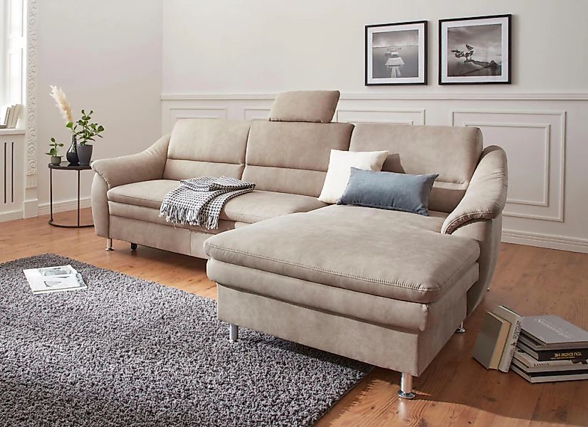 sit&more Ecksofa »Cardoso L-Form«, mit Federkern, wahlweise mit Bettfunktio günstig online kaufen