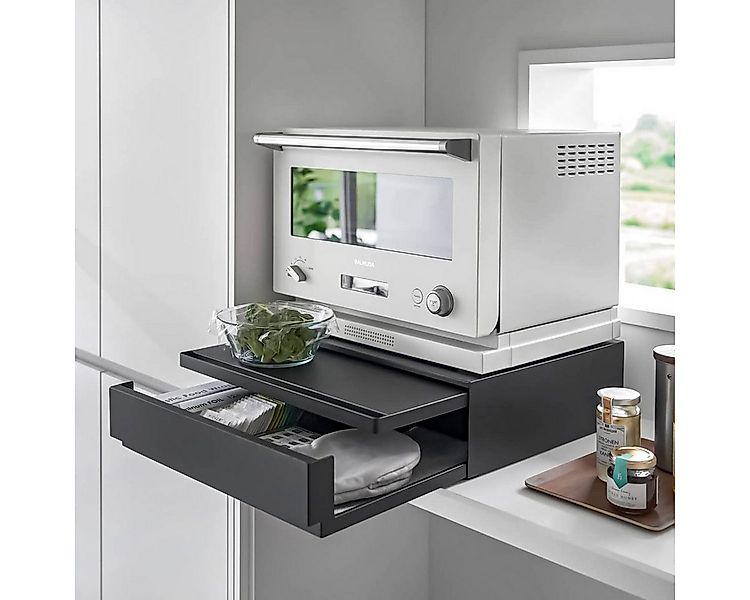 Yamazaki Küchenregal "Tower" Ausziehtablett und Schublade für die Arbeitspl günstig online kaufen