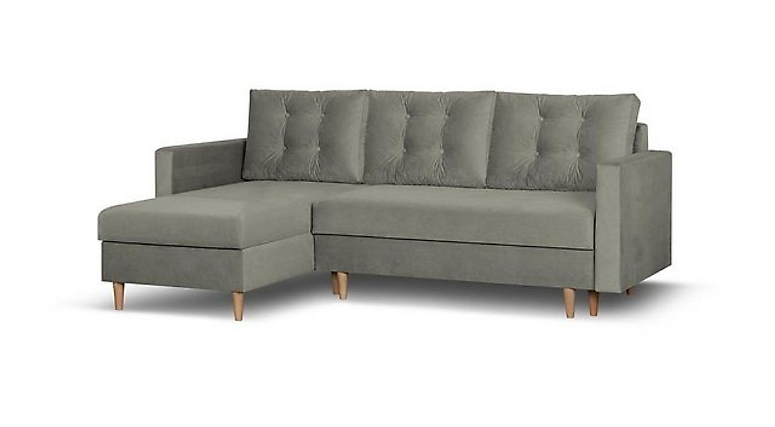 Beautysofa Ecksofa mit Schlaffunktion Sigurd L, Klassisches Design, Skandin günstig online kaufen
