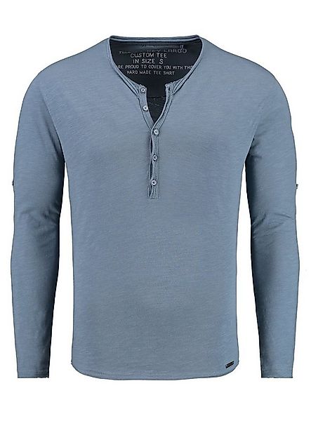 Key Largo Henleyshirt Ginger vintage Look uni Basic MLS00038 mit Knopfleist günstig online kaufen