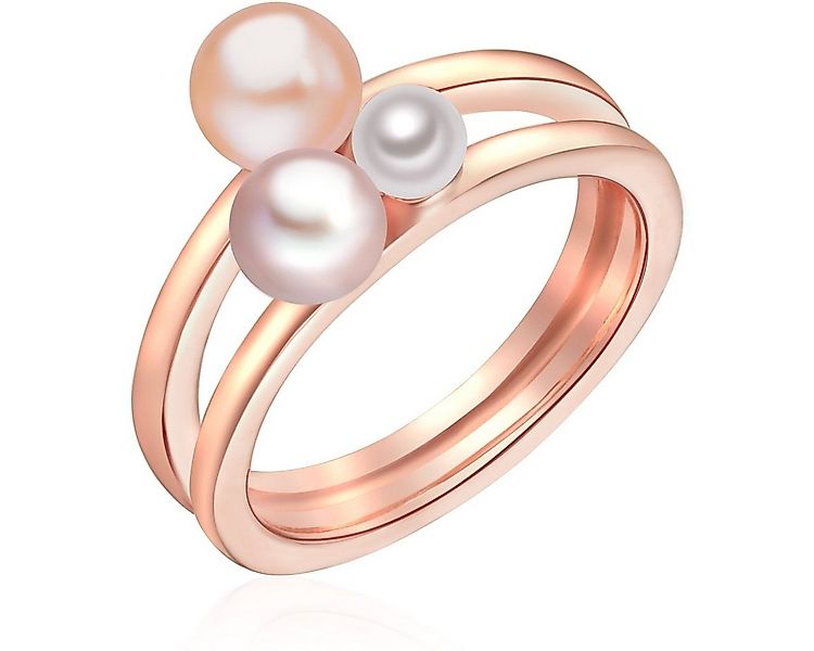 Lulu & Jane Perlenring weiß, Muschelkernperle günstig online kaufen