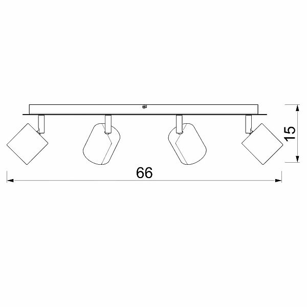 Deckenstrahler Demia, schwarz/messingfarben, Länge 66 cm günstig online kaufen