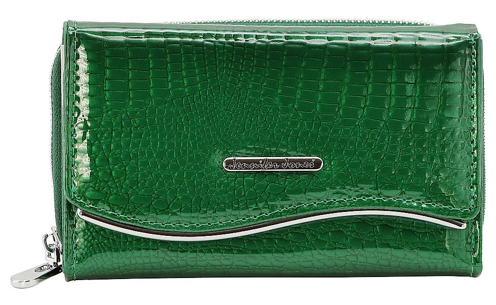 J JONES JENNIFER JONES Geldbörse Damen Leder Portmonee Modische Croco Glanz günstig online kaufen