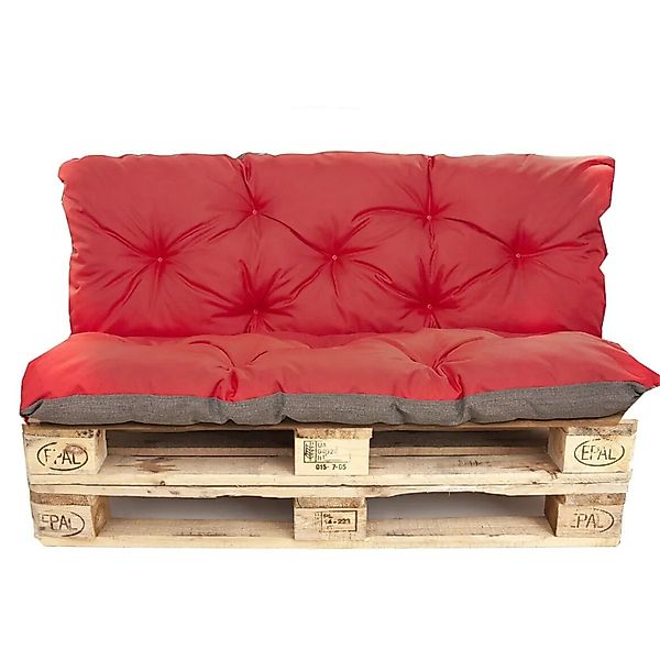 Setgarden Enkel Set Palettenkissen 120x50x50cm Sitzkissen + Rückenkissen 1t günstig online kaufen