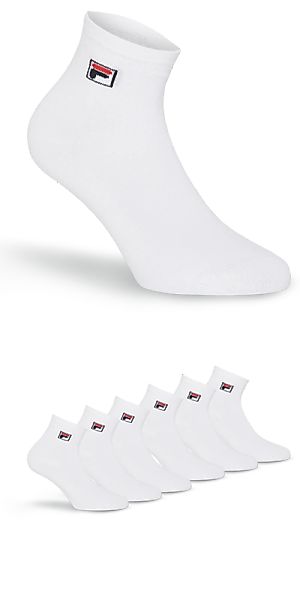 Fila Kurzsocken "UNISEX QUARTER PLAIN SOCKS" 6er Pack, 6 Stk. tlg. mit Logo günstig online kaufen