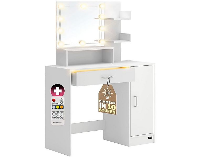 Casaria Schminktisch Jocelyn (1-St), mit Spiegel und LED Beleuchtung Schmin günstig online kaufen