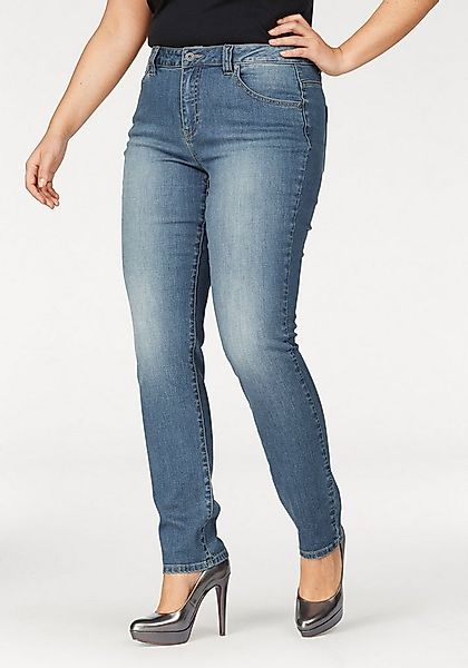 Arizona Slim-fit-Jeans "Curve-Collection" hohe Leibhöhe, Five-Pocket-Design günstig online kaufen