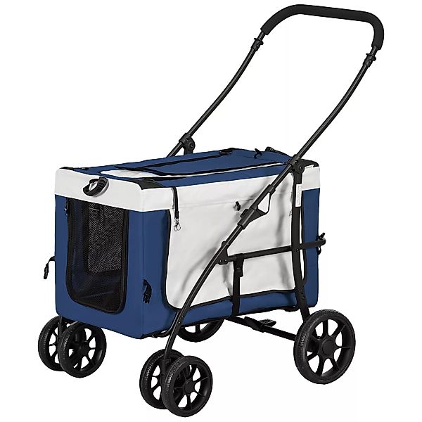 PawHut 2 in 1 Hundebuggy Haustierwagen Hundetrolley mit abnehmbarem Korb, 2 günstig online kaufen