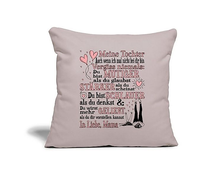 Spreadshirt Kissenbezug Meine Tochter Geschenk Liebeserklärung Mama Kissenb günstig online kaufen