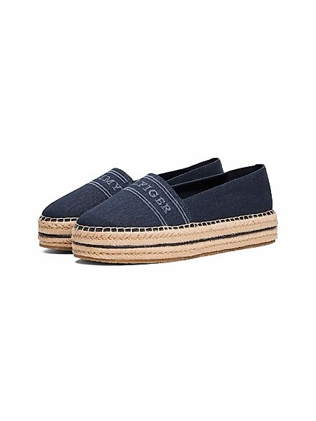 Tommy Hilfiger DENIM PLATFORM ESPADRILLE Espadrille, Plateau, Slipper, Schl günstig online kaufen