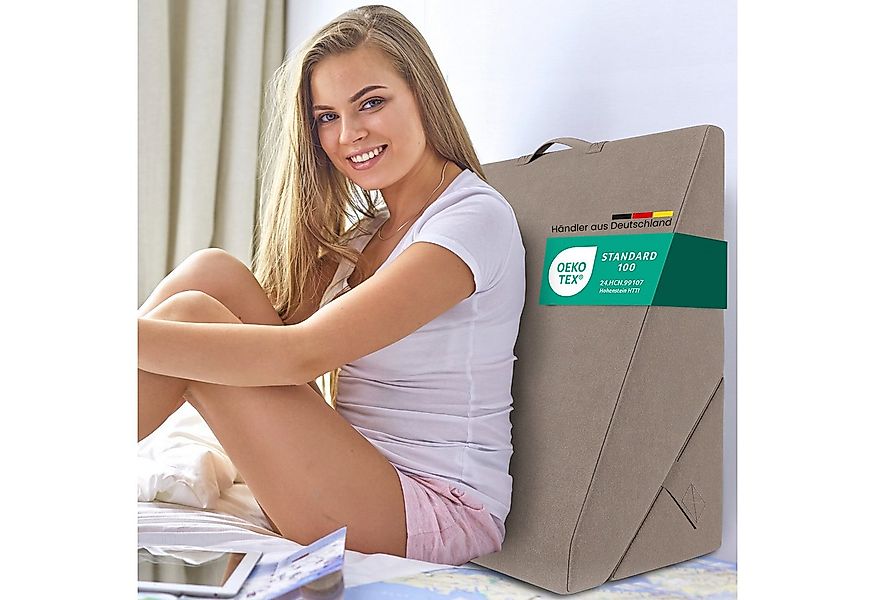 ELONEO Keilkissen für Bett & Sofa, als Kopfkissen oder Venenkissen verwendb günstig online kaufen