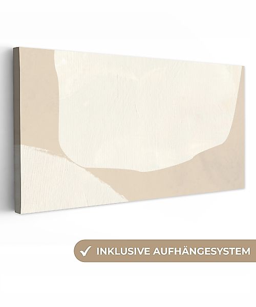 OneMillionCanvasses® Leinwandbild Panorama Beige - Abstrakt günstig online kaufen