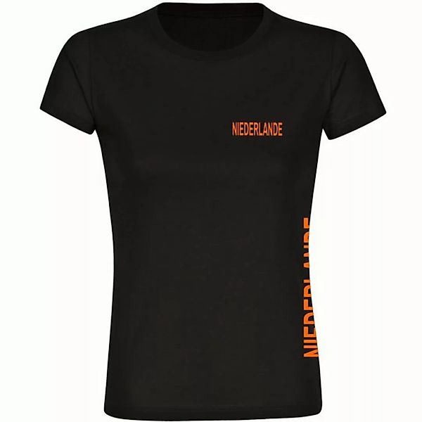 multifanshop T-Shirt Damen Niederlande - Brust & Seite - Frauen günstig online kaufen