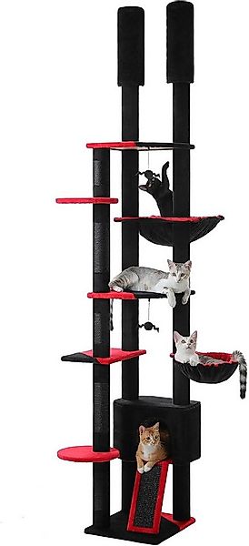 Purpurra Kratzbaum Höhenverstellbar mit Blättern/Champignon, Hängematte, 13 günstig online kaufen