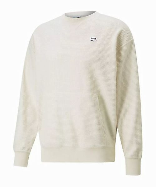 PUMA Sweatshirt PUMA Downtown Waffle Sweatshirt Weiß Baumwolle günstig online kaufen