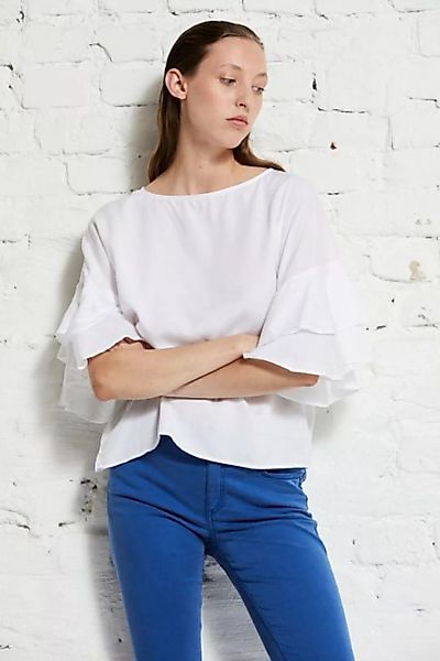 wunderwerk Rüschenbluse TENCEL volant sleeve blouse günstig online kaufen