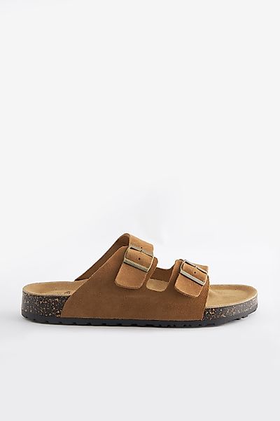 Next Ledersandalen mit zwei Schnallen Pantolette günstig online kaufen