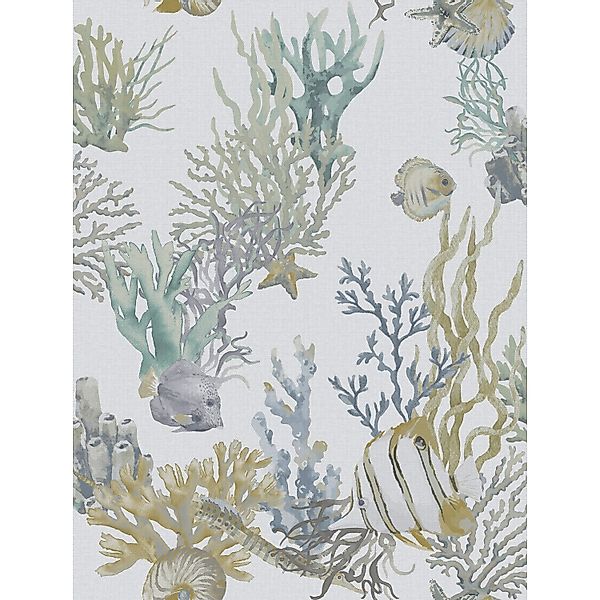 Sanders & Sanders Tapete Unterwasserwelt Graublau 53 cm x 10 m günstig online kaufen