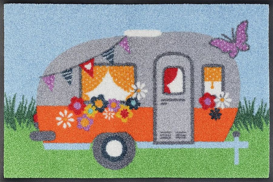 Kleen-Tex Fußmatte Happy Camping günstig online kaufen