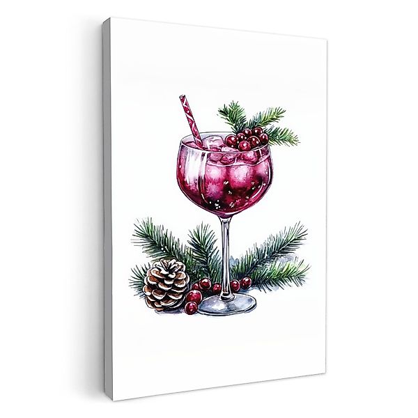 OneMillionCanvasses® Leinwandbild Winter - Cocktail - günstig online kaufen
